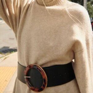 Zara Belt With Acetate Buckle Size 32